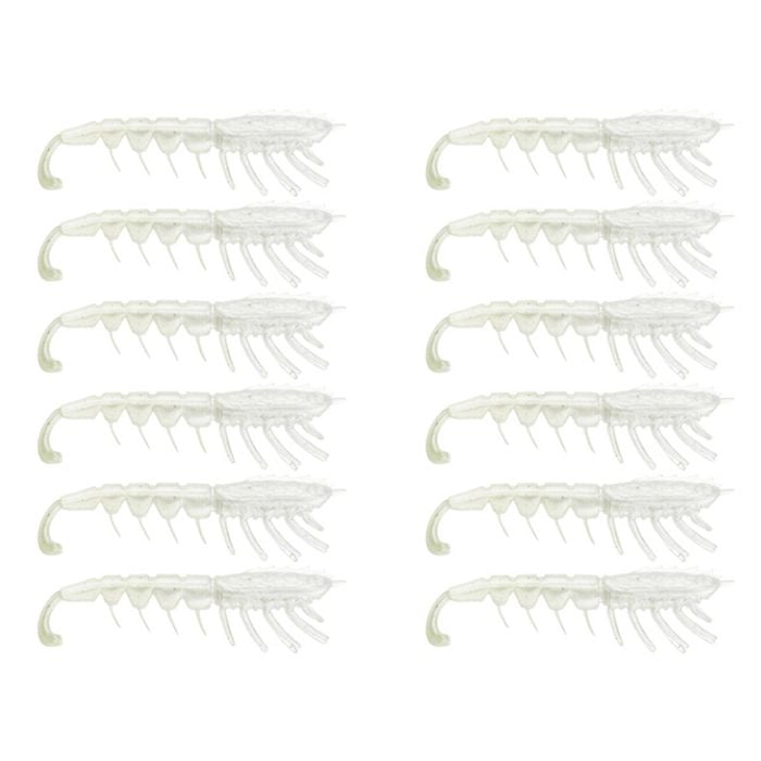 2x 6PK 3In Rapala Crush City The Imposter Plastic Prawn Lures - Pearl White