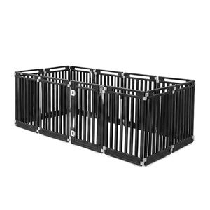 Costway Dog Pet Fence 12 Panels Portable Exercise Play Pen w/Door Lock-Black