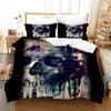 3D Black Skull Quilt Cover Set Bedding Set Pillowcases 136