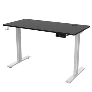 Ufurniture Electric Standing Desk 3 Memory Height Adjustable 120cm Splice Board Silver Frame/Black Table Top