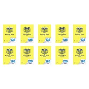 10x Spirax 110 Exercise Book A4 128 Pages 8mm Ruled School Notebook Yellow