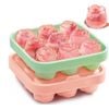 Catzon 2 Pcs Ice Cube Tray Silicone 3D Rose Shaped Mold for Fruit Drinks-A
