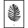 Modern Furniture Large Jungle Leaf Print in Black Frame