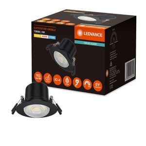 Ledvance Downlight Gimble LED 70mm Black Tri-Colour 5W
