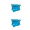 2x 2pc AgBoss Equestrian Show Jumping Keyhole Jump Cup Inserts Teal