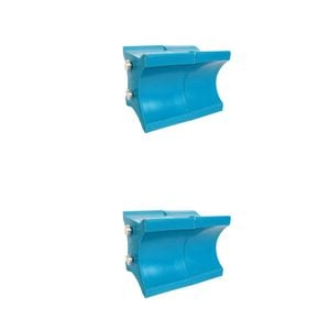 2x 2pc AgBoss Equestrian Show Jumping Keyhole Jump Cup Inserts Teal