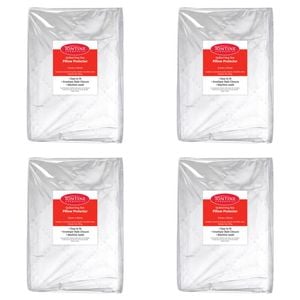 4PK Tontine King Quilted Pillow Protector Envelope Style - White