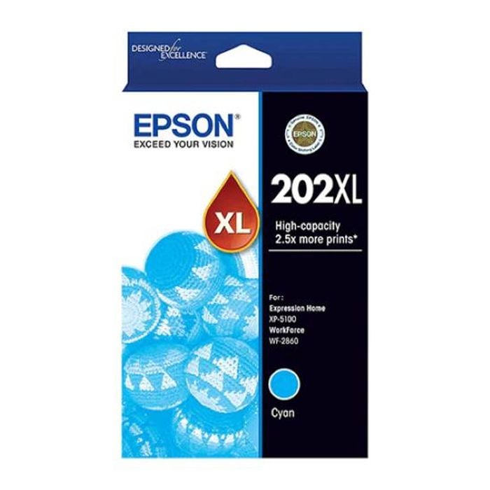 Epson Epson 202XL High Capacity Cyan Ink Cartridge Toner C13T02P292 Genuine Original