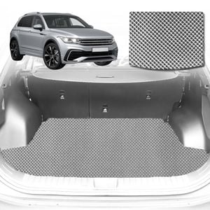 6D Diamond Car Boot Mat for VolksWagen Tiguan (Life, Elegance, R, R-Line)2016-2023-Cargo Mat-Grey-Outback GT