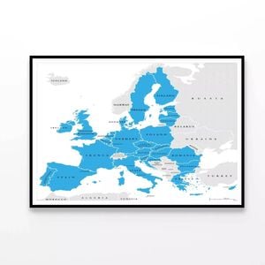 European Union Countries  Print 100% Australian Made 120x90cm  (Poster)
