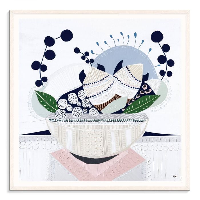 Artist Lane "Australian Banksia " by Ani Ipradjian - 61x61cm White Framed Print