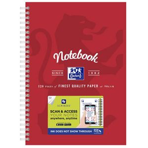 Oxford Scribzee Compatible B5 Notebook (Red)