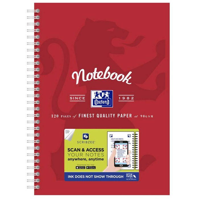 Oxford Scribzee Compatible B5 Notebook (Red)
