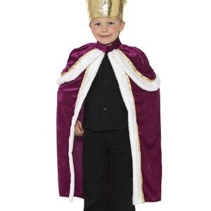 Royal King Boys Dress Up Cape Costume - Medium
