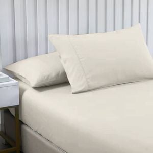 CottonMore A Pair of 100% Bamboo Pillowcases Silk feel - Beige