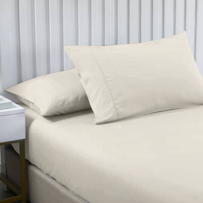 CottonMore A Pair of 100% Bamboo Pillowcases Silk feel - Beige