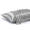 LINENOVA 100% Mulberry Silk Pillow Case 22 Momme Slip Pillowcases - Silver