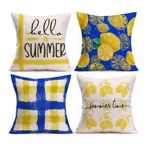 Catzon 4 Pcs Decorative Throw Pillow Covers with HD Printing for Home Decor