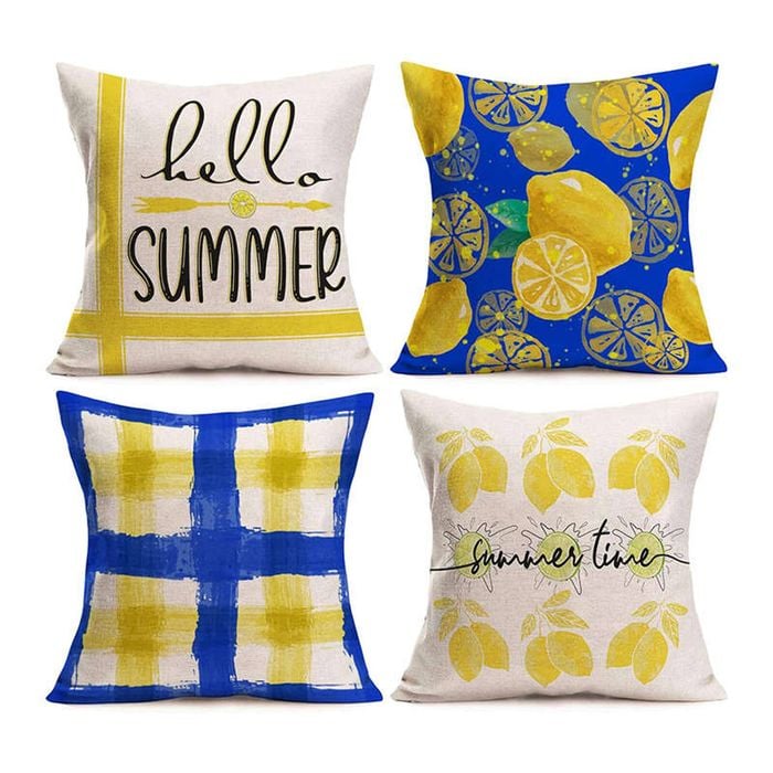 Catzon 4 Pcs Decorative Throw Pillow Covers with HD Printing for Home Decor
