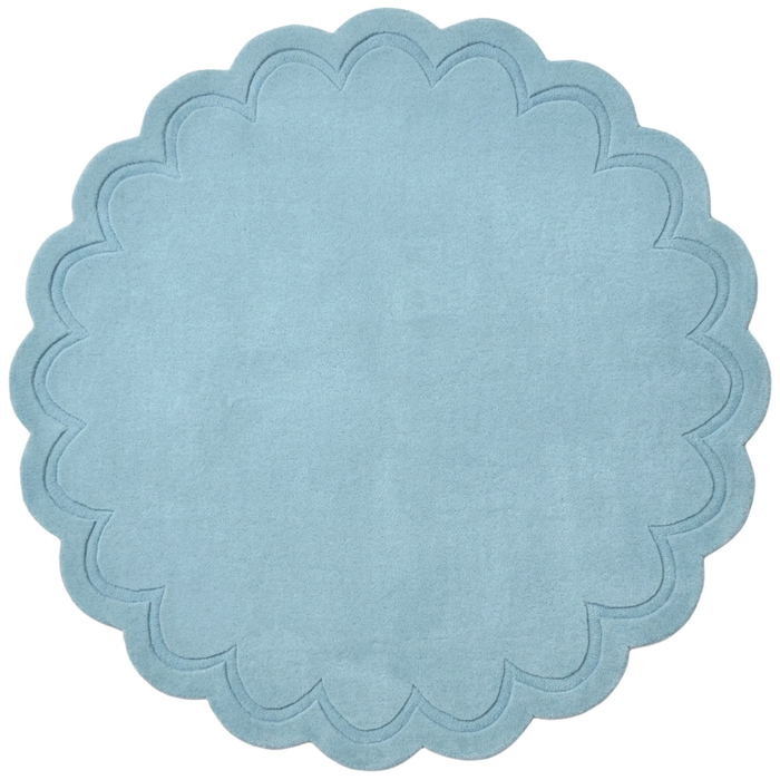 Handtufted Wool Rug-rivoli 6447-eggshell Blue-160x160cm