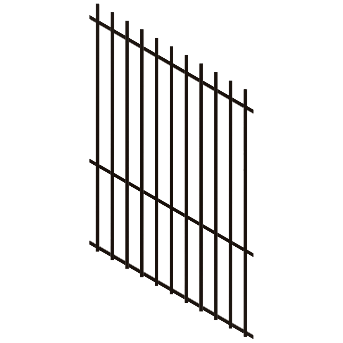 ProtectorAl 350 - 1200 x 1800mm Black Raked 16-30º Batten Pool Fence ...
