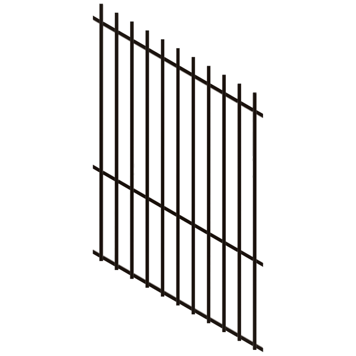 ProtectorAl 350 - 1200 x 1800mm Black Raked 16-30º Batten Pool Fence Panel