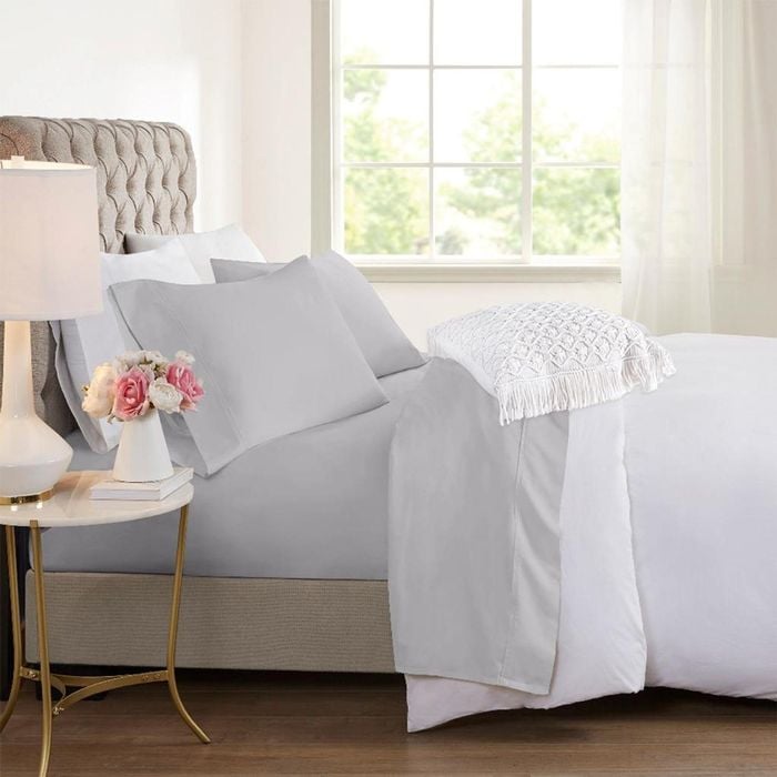 Dreamfields King Silver Color 2000TC Cooling Bamboo Sheet Set