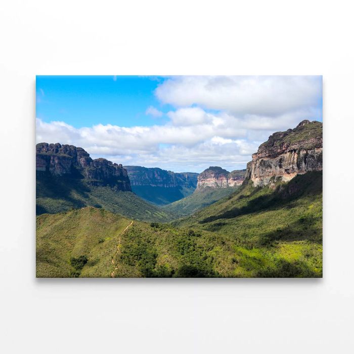 Valley with Mountains in Brazil  Print 100% Australian Made 150 x 100cm  (Stretched)