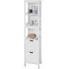 VIKUS Freestanding Tall Cabinet with Standing Shelves and Drawers