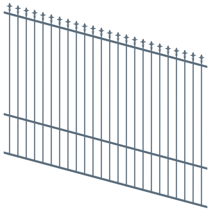 ProtectorAl 1201-2400W x 1800H Deep Ocean Spear Top Pool Fence Panel Raked Up to 15º