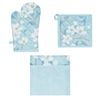 Bloomington Set of 3 Renee Cotton Cover Kitchen Textile Sky Blue