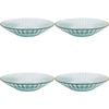 4PK LVD Glass Dish Decorative Home/Dining Tableware 19.5cm Mist/Gold