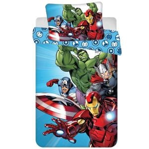 Marvel Avengers Team Cotton Quilt Cover Set - Toddler Bed Size