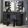 Alfordson Dressing Table Stool 7 Drawers Led