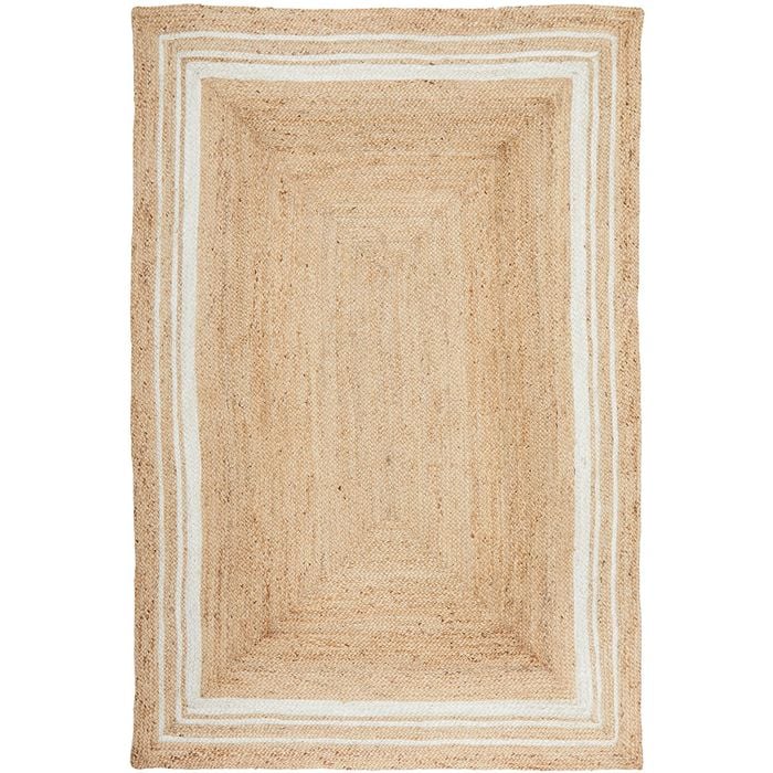 The Rug Connection Noosa 111 Natural Jute 400x300cm - Extra Extra Large Hand Braided Jute Indoor Floor Rug