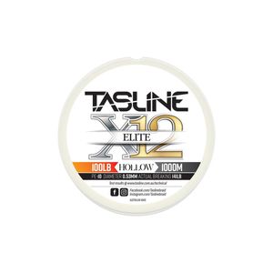 Tasline Elite 12x White 1000m Hollow Braid Fishing Line 100lb