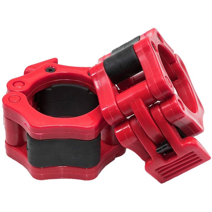METEOR 50mm Red ABS Plastic Olympic Barbell Collars Clamps