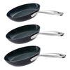 Baccarat GREEN STONE Tri Frypan Set 20cm, 24cm, 28cm