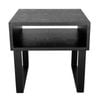 Sk Designer Living | Olle Square Wood Bedside / Side Table - Black