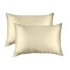 Royal Comfort Mulberry Soft Silk Pillowcase Twin Pack Champagne Standard