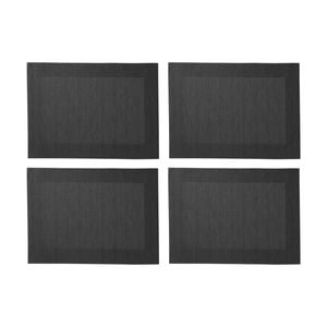 4pk Maxwell & Williams Table Accents Placemat Wide Border - Charcoal 45x30cm