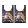 2x Ashdene Midnight Tawny Bird Reusable Shopping Bag Tote Animal Art
