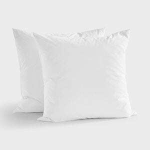 Dreamaker 300TC Cotton Percale Euro Pillowcase White Twin Pack