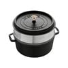 Staub 26cm/5.2l Enamel/cast Iron Round Cocotte Pot W/ Steamer - Black