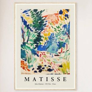 Galrie Stunning Landscape at Collioure Print by Henri Matisse (1905) Artistic Home Decor, Wood Frame, 70 x 100cm (28 x 40inch)