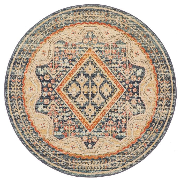 Heritage 863 Navy 150x150cm Rug