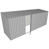Build-a-Shed 1.5 x 5.2 x 2m Single Hinged Side Door Skillion Shed - Zinc