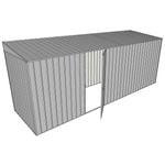 Build-a-Shed 1.5 x 5.2 x 2m Single Hinged Side Door Skillion Shed - Zinc