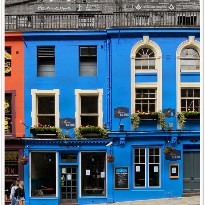 Galrie Vibrant Edinburgh Facades - Colorful Street Art Print Photography, Poster Only, 70 x 100cm (28 x 40inch)