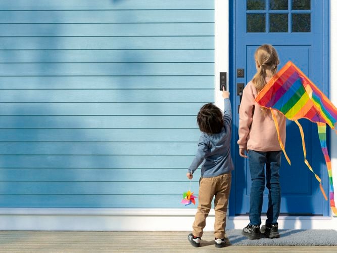 kids using a smart lock